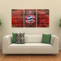 Quadro Decorativo Bayern Munchen Tela Em Tecido 3 Peças 1Res Quadro Decorativo Bayern Munchen Tela Em Tecido 3 Peças 1Res