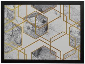 Quadro Decorativo Beauty Fashion Mármore Hexagonal