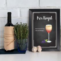 Quadro Decorativo Bebida Kir Royal 22x32 Moldura Preta Quadro Decorativo Bebida Kir Royal 22x32 Moldura Preta
