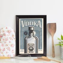 Quadro Decorativo Bebida Vintage Vodka 22x32 Moldura Preta - Quartinhos Quadro Decorativo Bebida Vintage Vodka 22x32 Moldura Preta - Quartinhos
