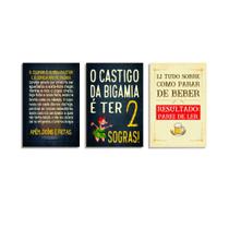 Quadro Decorativo Bebidas Cerveja Churrasco Kits 3 Uni 002