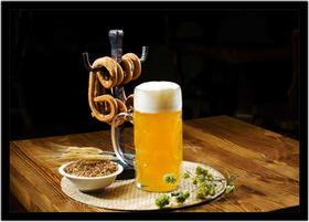 Quadro Decorativo Bebidas Chope Cervejas Choperias Pub Bares Lanchonetes Com Moldura RC003