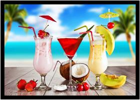 Quadro Decorativo Bebidas Drink Coquetel Taça Pub Bares Lanchonetes Com Moldura RC037 Quadro Decorativo Bebidas Drink Coquetel Taça Pub Bares Lanchonetes Com Moldura RC037