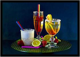 Quadro Decorativo Bebidas Drink Coquetel Taças Pub Bares Lanchonetes Com Moldura RC012 Quadro Decorativo Bebidas Drink Coquetel Taças Pub Bares Lanchonetes Com Moldura RC012