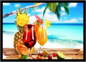 Quadro Decorativo Bebidas Drink Coquetel Tropical Pub Bares Lanchonetes Com Moldura RC045 Quadro Decorativo Bebidas Drink Coquetel Tropical Pub Bares Lanchonetes Com Moldura RC045