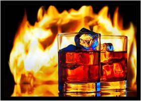 Quadro Decorativo Bebidas Drink Coquetel Whisky Barman Pub Bares Lanchonetes Com Moldura RC053