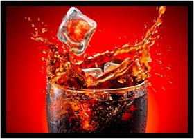 Quadro Decorativo Bebidas Drinks Refrigerante Cola Pub Bares Lanchonetes Com Moldura RC063 - Vital Printer