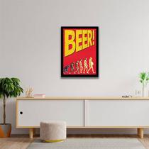 Quadro Decorativo Beer - Evolução da Humanidade 45x34cm Quadro Decorativo Beer - Evolução da Humanidade 45x34cm