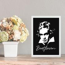 Quadro Decorativo Beethoven - Assinatura 24x18cm - com vidro