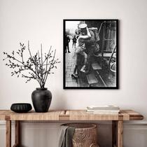 Quadro Decorativo Beijo Casal Despedida - 70x50cm Quadro Decorativo Beijo Casal Despedida - 70x50cm