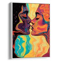 Quadro decorativo Beijo Psicodélico - Art Canvas