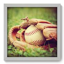 Quadro Decorativo - Beisebol - 33cm x 33cm - 033qdeb