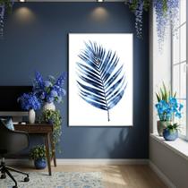Quadro Decorativo Beleza Azul 70x50cm Mold Preta