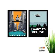 Quadro Decorativo Believi 2 peças de 40x60 com Moldura