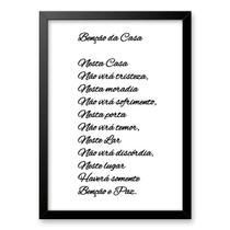 Quadro Decorativo Benção Da Casa 24x18cm Quadro Decorativo Benção Da Casa 24x18cm