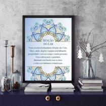Quadro Decorativo Benção Do Lar 24x18cm - com vidro Quadro Decorativo Benção Do Lar 24x18cm - com vidro