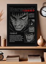Quadro Decorativo Berserk Guts em Fúria Com Vidro Tamanho:21cm x 30cm (A4) Quadro Decorativo Berserk Guts em Fúria Com Vidro Tamanho:21cm x 30cm (A4)