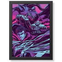 Quadro Decorativo Berserk Guts geek.frame em vidro premium geek.frame decoração sala quarto anime