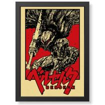 Quadro Decorativo Berserk Mangá em vidro premium geek.frame decoração sala quarto anime presente Quadro Decorativo Berserk Mangá em vidro premium geek.frame decoração sala quarto anime presente