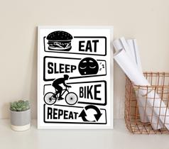 Quadro Decorativo Bicicleta- Bike Rotina 33x24cm - com vidro