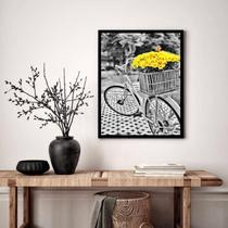 Quadro Decorativo Bicicleta Margaridas - 70x50cm Quadro Decorativo Bicicleta Margaridas - 70x50cm