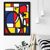 Quadro Decorativo Bicicleta Mondrian - 70x50cm