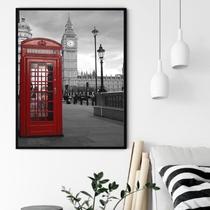 Quadro Decorativo Big Ben Cabine Londres - 70x50cm Quadro Decorativo Big Ben Cabine Londres - 70x50cm