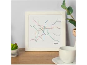 Quadro Decorativo Big Cities Metrô SP 24x24cm Quadro Decorativo Big Cities Metrô SP 24x24cm