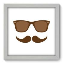 Quadro Decorativo - Bigode - 22cm x 22cm - 106qndab