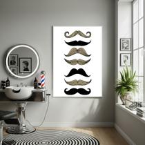 Quadro Decorativo Bigodes 70x50cm Mold Branca
