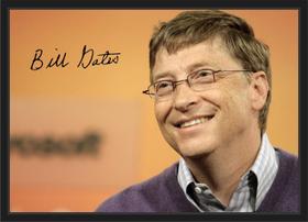 Quadro Decorativo Bill Gates Informática Empresas Decorações Com Moldura