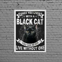 Quadro Decorativo Black Cat 33X24Cm