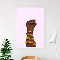 Quadro Decorativo Black Lives Matter 45x34cm