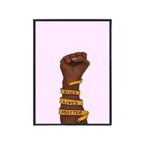 Quadro Decorativo Black Lives Matter Moldura Preta 24X18Cm Quadro Decorativo Black Lives Matter Moldura Preta 24X18Cm