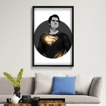 Quadro Decorativo Black Superman 40x60 cm Placa Decorativa em MDF para Decoração de interiores