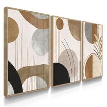 Quadro Decorativo Boho Abstrato Com Moldura Quadro Decorativo Boho Abstrato Com Moldura