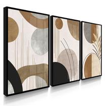 Quadro Decorativo Boho Abstrato Com Moldura