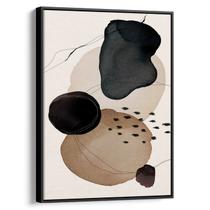 Quadro decorativo Boho Elementos Orgânicos em Tons Neutros - Art Canvas