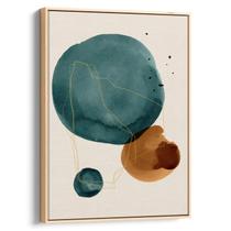 Quadro decorativo Boho Interligação de Formas e Tons Abstratos - Art Canvas