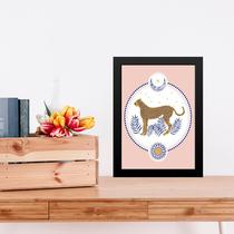 Quadro Decorativo Boho Leopardo - Sol e Lua 33x24cm - com vidro Quadro Decorativo Boho Leopardo - Sol e Lua 33x24cm - com vidro