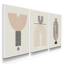 Quadro Decorativo Boho Linhas Geométrica Com Moldura Quadro Decorativo Boho Linhas Geométrica Com Moldura
