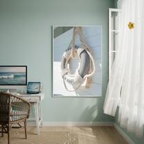 Quadro Decorativo Boia Salva Vidas-70x50cm Cor:Moldura Preta Quadro Decorativo Boia Salva Vidas-70x50cm Cor:Moldura Preta