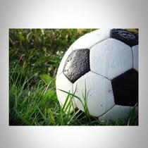 Quadro Decorativo Bola De Futebol 30x30cm
