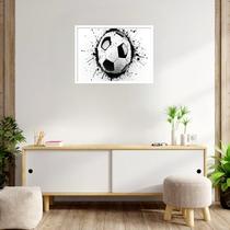 Quadro Decorativo Bola Futebol Respingos - 50x70cm