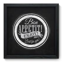 Quadro Decorativo - Bon Appetit - 33cm x 33cm - 311qdcp Quadro Decorativo - Bon Appetit - 33cm x 33cm - 311qdcp