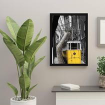 Quadro Decorativo Bonde Amarelo Lisboa 34x23Cm