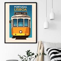 Quadro Decorativo Bonde Graça 28 Lisboa - 70x50cm