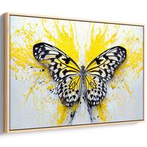Quadro decorativo Borboleta Amarela Radiante - Art Canvas