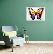 Quadro Decorativo Borboleta Colors - 50x70cm
