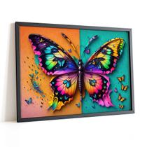 Quadro Decorativo Borboleta Minimalista Natureza Art 60x40cm